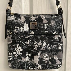 Dooney & Bourke Black and White Disney’s Mickey Mouse Comic Crossbody Bag